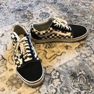 Black checkered vans